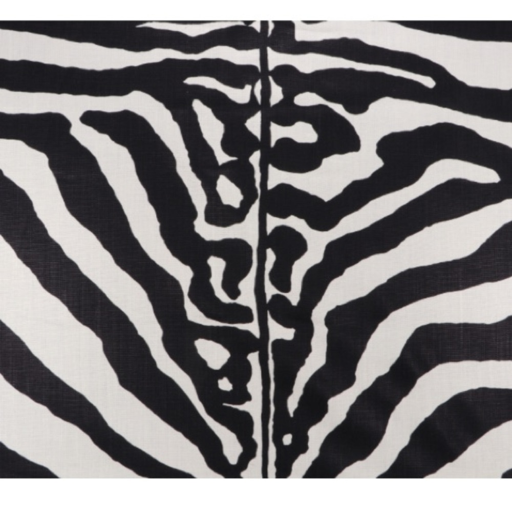 Scalamandré Zebra Print Black and White Linen Fabricc